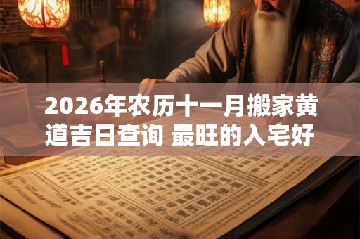2026年农历十一月搬家黄道吉日查询 最旺的入宅好日子