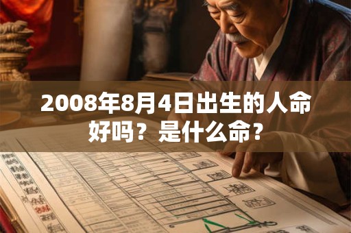 2008年8月4日出生的人命好吗？是什么命？