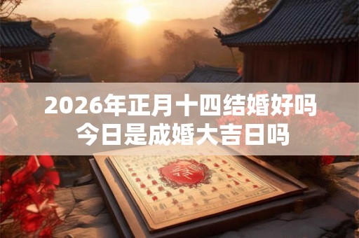 2026年正月十四结婚好吗 今日是成婚大吉日吗 2026年正月十四结婚好吗 今日是成婚大吉日吗