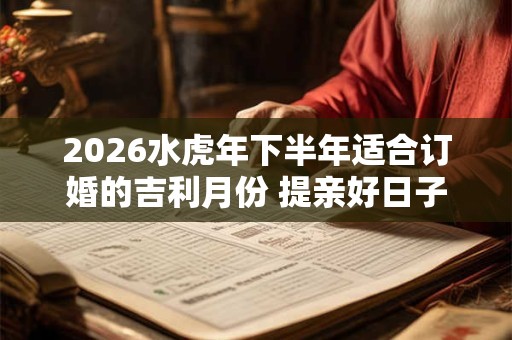 2026水虎年下半年适合订婚的吉利月份 提亲好日子