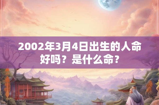 2002年3月4日出生的人命好吗?是什么命? 2002年3月4日出生的人命好吗?是什么命?