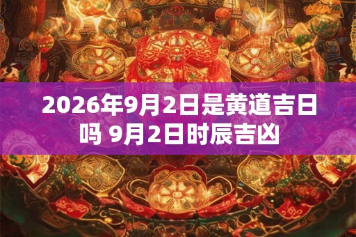 2026年9月2日是黄道吉日吗 9月2日时辰吉凶