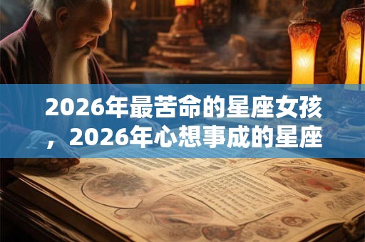 2026年最苦命的星座女孩，2026年心想事成的星座女