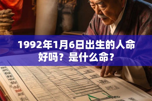 1992年1月6日出生的人命好吗？是什么命？