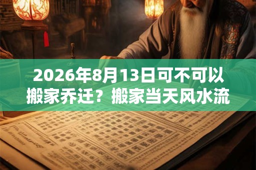 2026年8月13日可不可以搬家乔迁？搬家当天风水流程