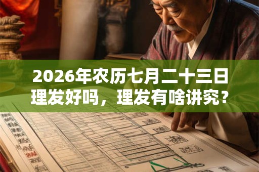 2026年农历七月二十三日理发好吗，理发有啥讲究？