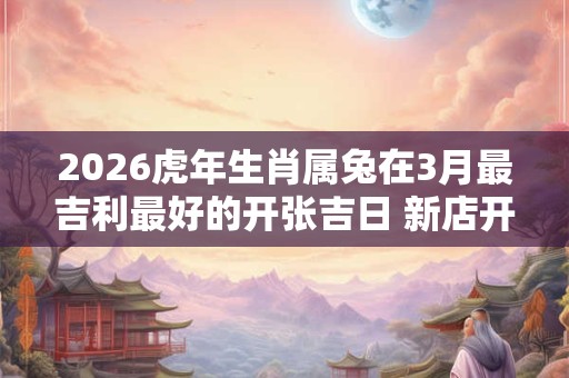2026虎年生肖属兔在3月最吉利最好的开张吉日 新店开张讲究 2026虎年生肖属兔在3月最吉利最好的开张吉日 新店开张讲究