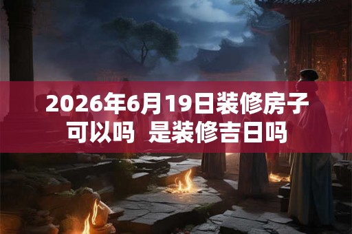 2026年6月19日装修房子可以吗 是装修吉日吗 2026年6月19日装修房子可以吗 是装修吉日吗