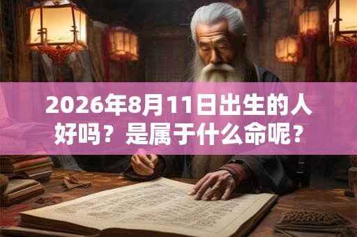 2026年8月11日出生的人好吗？是属于什么命呢？