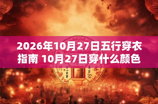2026年10月27日五行穿衣指南 10月27日穿什么颜色衣服