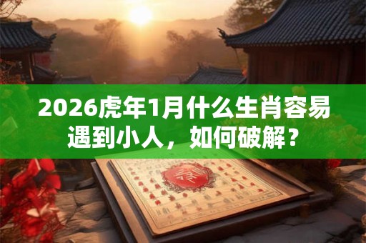 2026虎年1月什么生肖容易遇到小人，如何破解？