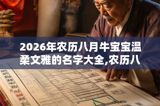 2026年农历八月牛宝宝温柔文雅的名字大全,农历八月的介绍