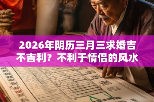 2026年阴历三月三求婚吉不吉利？不利于情侣的风水介绍
