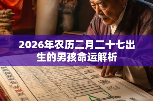 2026年农历二月二十七出生的男孩命运解析