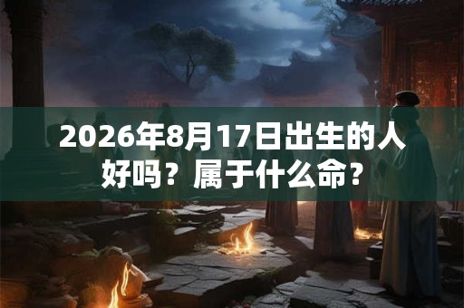 2026年8月17日出生的人好吗？属于什么命？