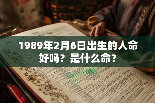 1989年2月6日出生的人命好吗?是什么命? 1989年2月6日出生的人命好吗?是什么命?