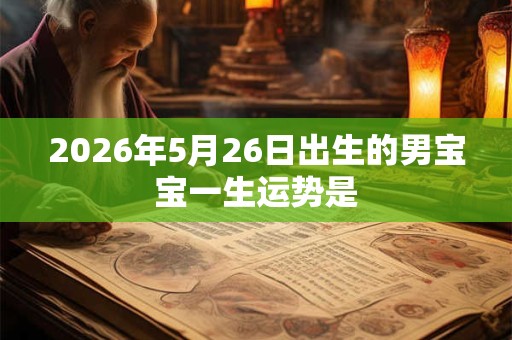 2026年5月26日出生的男宝宝一生运势是
