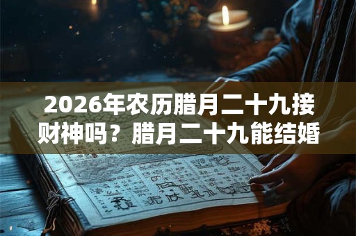 2026年农历腊月二十九接财神吗？腊月二十九能结婚吗？