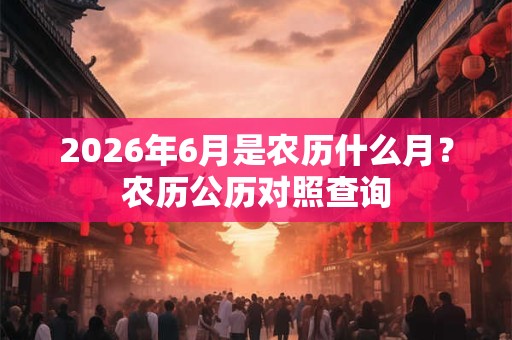 2026年6月是农历什么月?农历公历对照查询 2026年6月是农历什么月?农历公历对照查询