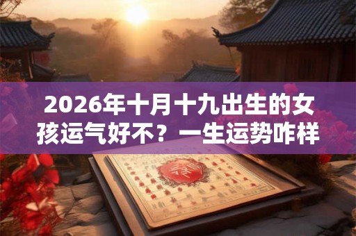 2026年十月十九出生的女孩运气好不？一生运势咋样