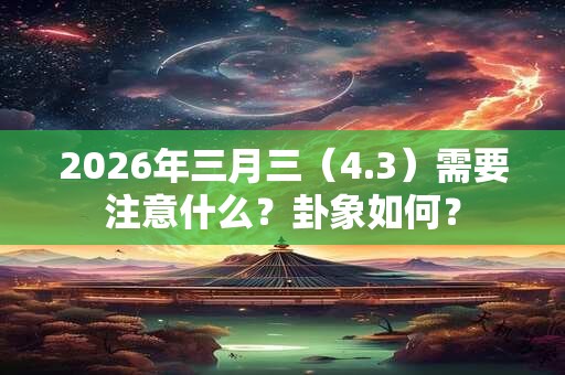 2026年三月三（4.3）需要注意什么？卦象如何？