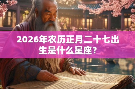 2026年农历正月二十七出生是什么星座？