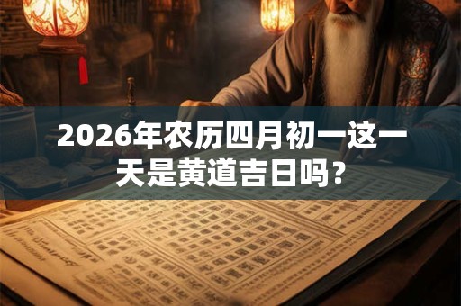 2026年农历四月初一这一天是黄道吉日吗？