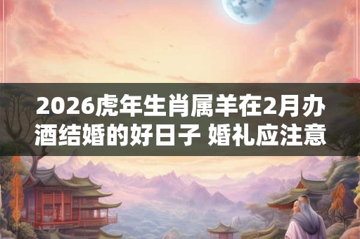 2026虎年生肖属羊在2月办酒结婚的好日子 婚礼应注意事项