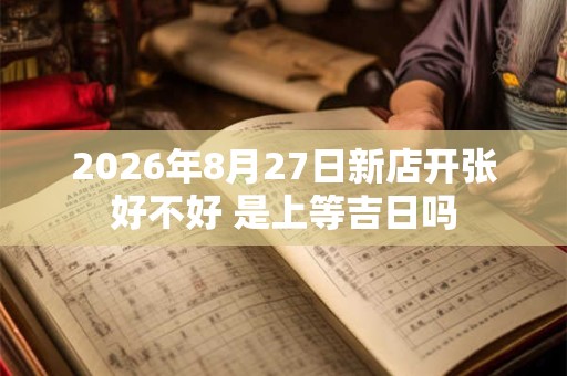 2026年8月27日新店开张好不好 是上等吉日吗