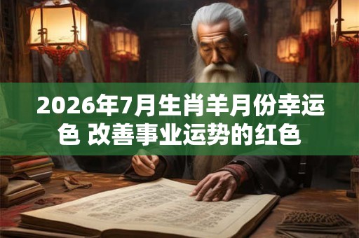 2026年7月生肖羊月份幸运色 改善事业运势的红色 2026年7月生肖羊月份幸运色 改善事业运势的红色