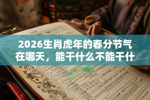 2026生肖虎年的春分节气在哪天，能干什么不能干什么？
