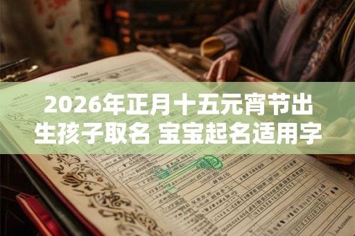 2026年正月十五元宵节出生孩子取名 宝宝起名适用字 2026年正月十五元宵节出生孩子取名 宝宝起名适用字