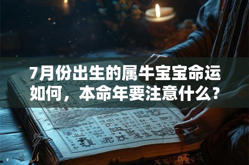 7月份出生的属牛宝宝命运如何,本命年要注意什么? 7月份出生的属牛宝宝命运如何,本命年要注意什么?