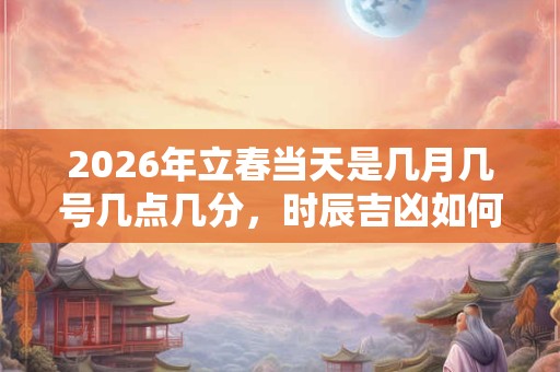 2026年立春当天是几月几号几点几分,时辰吉凶如何? 2026年立春当天是几月几号几点几分,时辰吉凶如何?