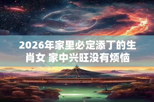 2026年家里必定添丁的生肖女 家中兴旺没有烦恼