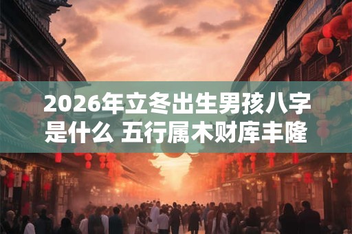 2026年立冬出生男孩八字是什么 五行属木财库丰隆