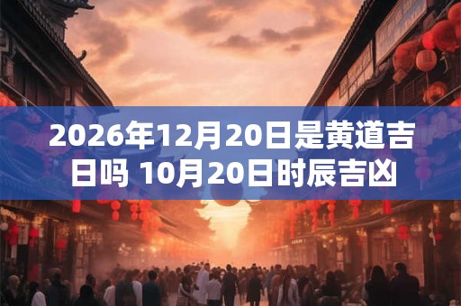 2026年12月20日是黄道吉日吗 10月20日时辰吉凶