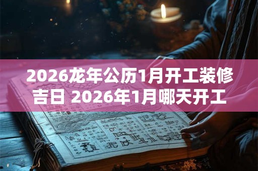 2026龙年公历1月开工装修吉日 2026年1月哪天开工最吉利 2026龙年公历1月开工装修吉日 2026年1月哪天开工最吉利