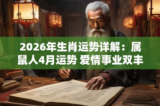 2026年生肖运势详解:属鼠人4月运势 爱情事业双丰收 2026年生肖运势详解:属鼠人4月运势 爱情事业双丰收