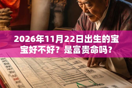 2026年11月22日出生的宝宝好不好？是富贵命吗？