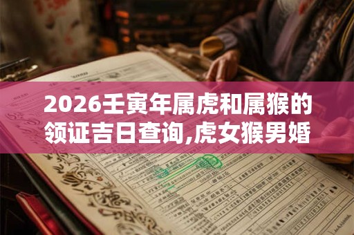 2026壬寅年属虎和属猴的领证吉日查询,虎女猴男婚配如何