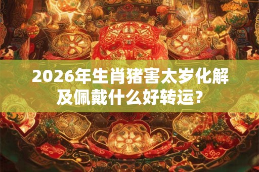 2026年生肖猪害太岁化解及佩戴什么好转运? 2026年生肖猪害太岁化解及佩戴什么好转运?