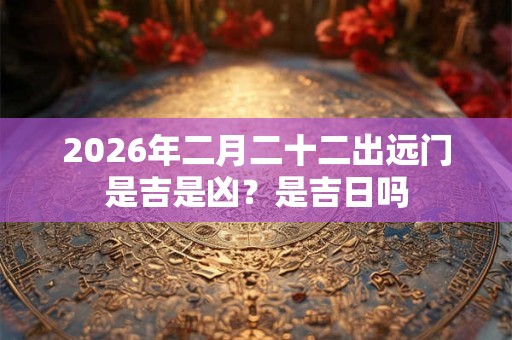 2026年二月二十二出远门是吉是凶?是吉日吗 2026年二月二十二出远门是吉是凶?是吉日吗