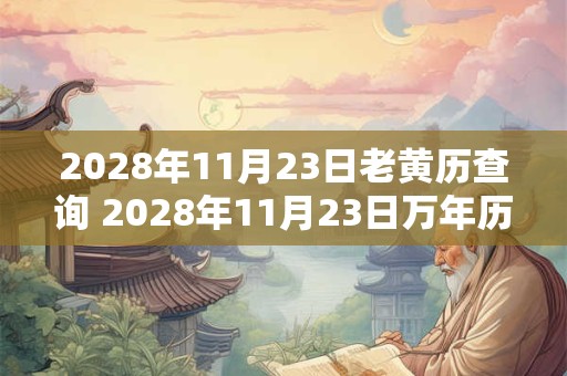 2028年11月23日老黄历查询 2028年11月23日万年历黄道吉日 2028年11月23日老黄历查询 2028年11月23日万年历黄道吉日