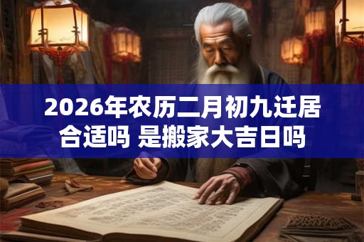 2026年农历二月初九迁居合适吗 是搬家大吉日吗 2026年农历二月初九迁居合适吗 是搬家大吉日吗