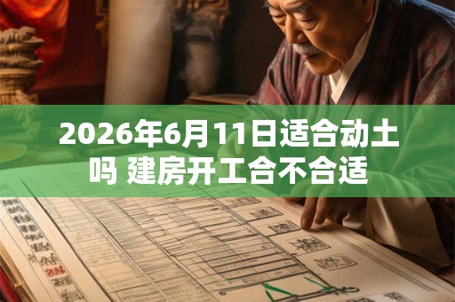 2026年6月11日适合动土吗 建房开工合不合适 2026年6月11日适合动土吗 建房开工合不合适