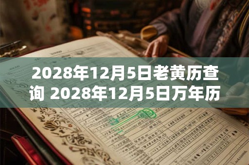 2028年12月5日老黄历查询 2028年12月5日万年历黄道吉日 2028年12月5日老黄历查询 2028年12月5日万年历黄道吉日