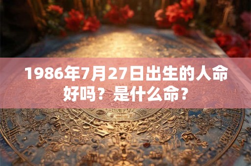 1986年7月27日出生的人命好吗?是什么命? 1986年7月27日出生的人命好吗?是什么命?