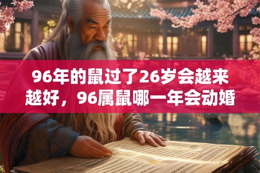 96年的鼠过了26岁会越来越好，96属鼠哪一年会动婚？