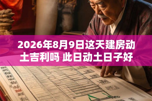 2026年8月9日这天建房动土吉利吗 此日动土日子好吗 2026年8月9日这天建房动土吉利吗 此日动土日子好吗